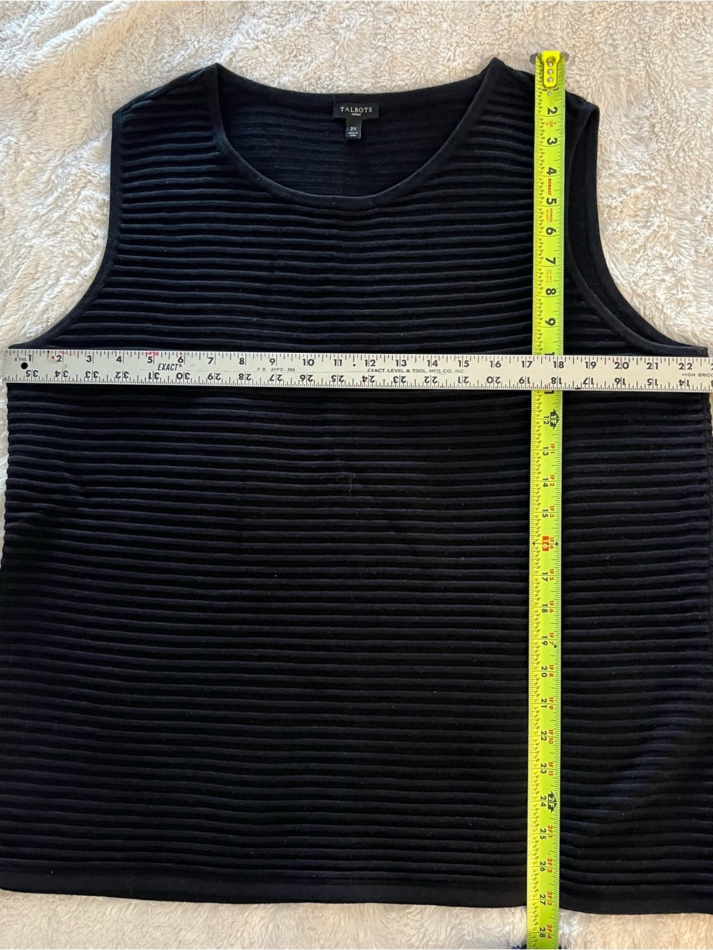 Talbots 2X Women’s Black Ribbed Sleeveless Sweater